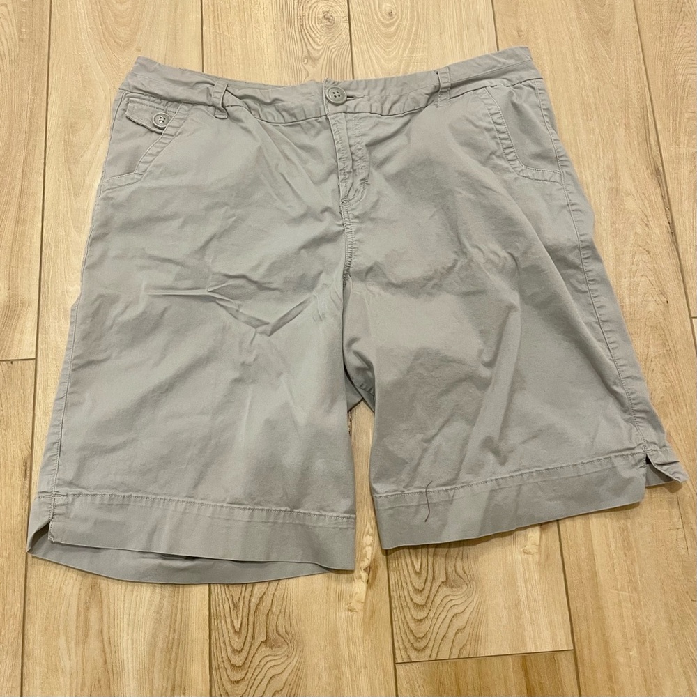 Lane Bryant Gray Dress Bermuda Shorts